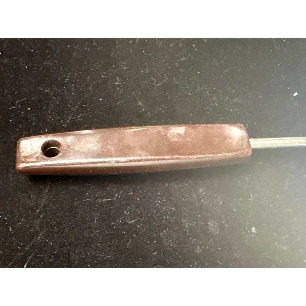 Vintage Stainless Steel Perforated Spatula Brown Bakelite Handle Kitchen‎ Tool